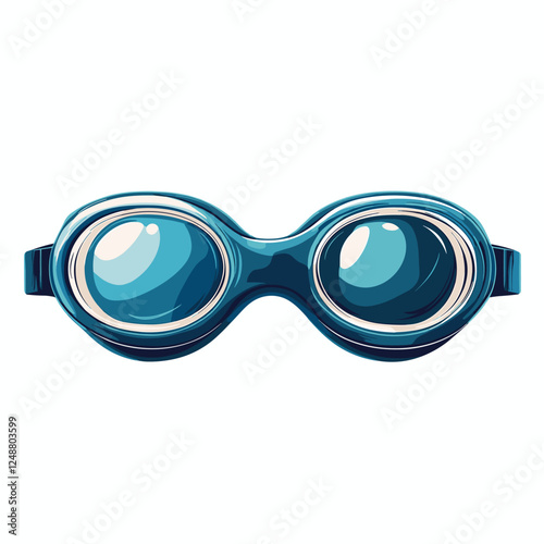 Sport pool swimming goggles cartoon. water goggle sign isolated symbol vector illustration on a white background