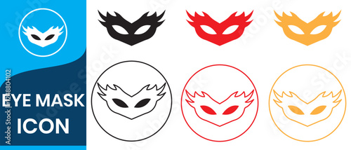 Set of carnival masks silhouettes. Simple black icons of masquerade masks, for party, parade and carnival, for Mardi Gras and Halloween. festive masks silhouette in black on a white background.
