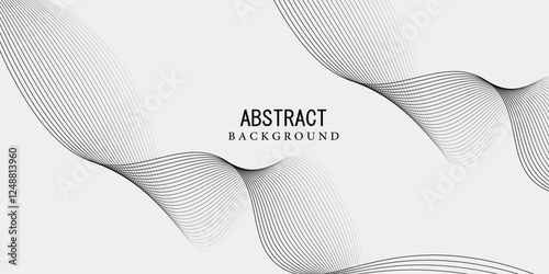Abstract vector background with black wavy lines. EPS10