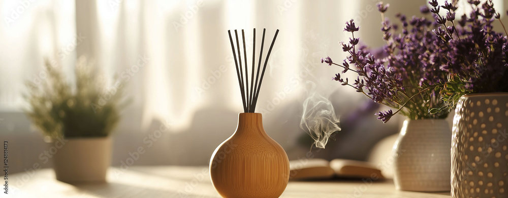 Fototapeta premium incence burning in living room