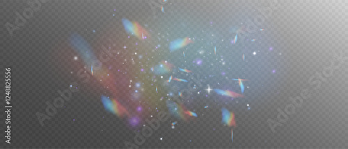Shimmering Dust. Bokeh Lights. Festive Designs.White png dust light. Bokeh light lights effect background. Christmas background of shining dust. Christmas glowing light confetti and spark overlay.
