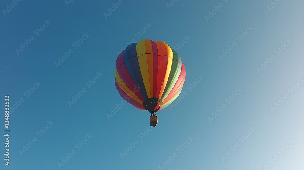 A beautiful and the colorful air hot on the blue sky background A beautiful and the colorful air hot on the blue sky background