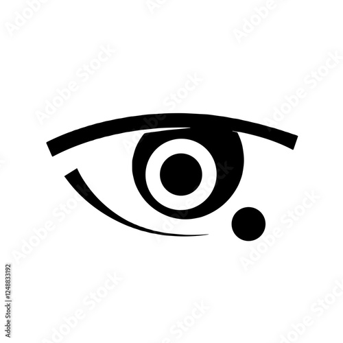 Vector eye icon for visibility and viewing settings and ophthalmology concept