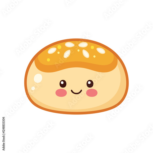 Bun Bread Food Eat Meal Snack Cuisine Animation Kawaii Character
