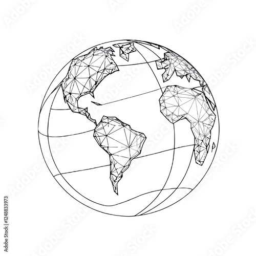 Globe vector illustration for global and international designs