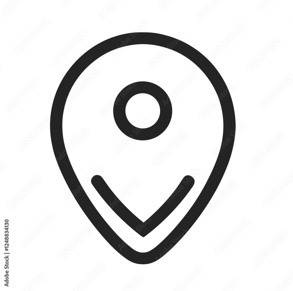 Location pin vector icon for map and navigation designs Location pin vector icon for map and navigation designs