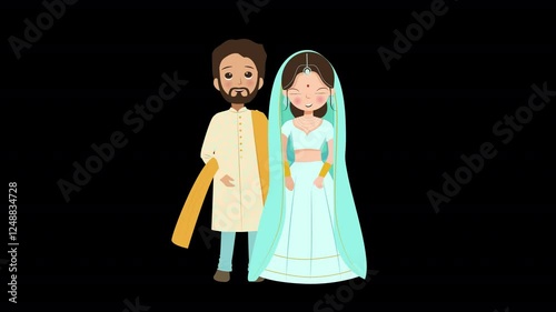Show a wedding set through vector character animation. Characters arrange decorations, prepare for the ceremony, and organize wedding events in a scalable, sleek style.