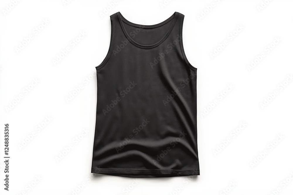 Black, beautiful tank top on a white background. For online store, online stores. Order things online. For the catalogue. Shopping Black, beautiful tank top on a white background. For online store, online stores. Order things online. For the catalogue. Shopping
