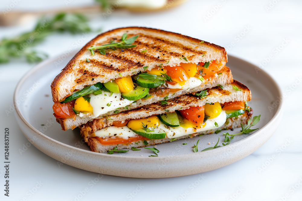 Grilled Cheese Sandwich With Mango, Cucumber, And Salmon Grilled Cheese Sandwich With Mango, Cucumber, And Salmon