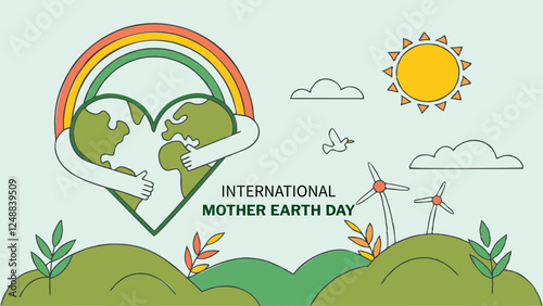 A simple, cheerful graphic for International Mother Earth Day