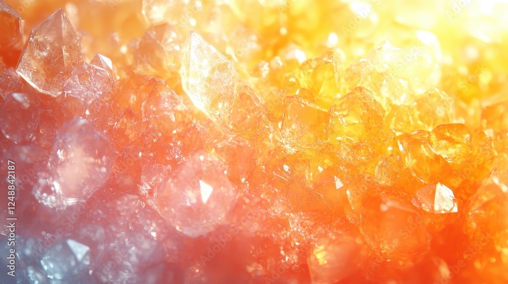 Luminous Citrine Crystal Cluster Close-up Luminous Citrine Crystal Cluster Close-up