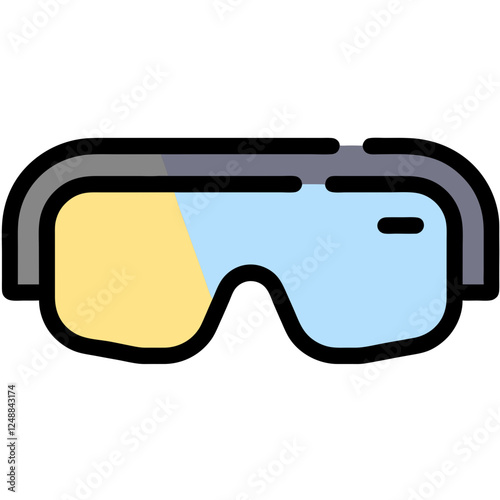 3d glasses on white background