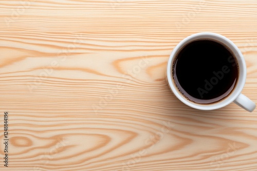 cup of coffee on wooden surface