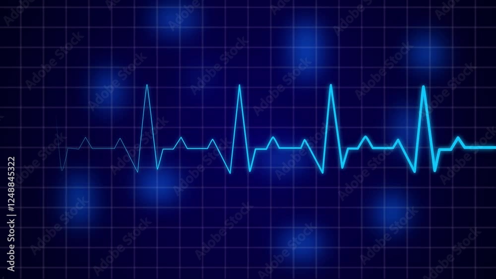 Digital pixel EKG electrocardiogram pulse isolated. computer generated seamless loop abstract motion background. Digital monitoring shows healthy heart beat. Digital pixel EKG electrocardiogram pulse isolated. computer generated seamless loop abstract motion background. Digital monitoring shows healthy heart beat.
