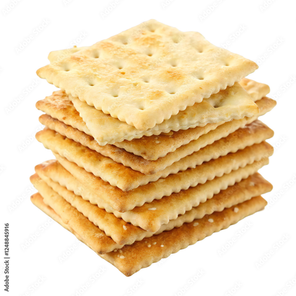 Pile of Crispy Saltine Crackers – Golden Baked Snack Isolated on Transparent Background Pile of Crispy Saltine Crackers – Golden Baked Snack Isolated on Transparent Background