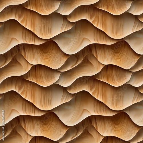 brown wooden waving waves wall texture