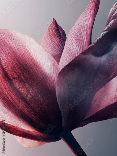 Still life wild flower, realistic photograph, micro, close-up nature image. Delicate flower. 