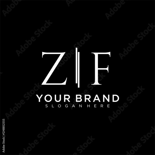 ZF letter monogram logo with bussines style dsign