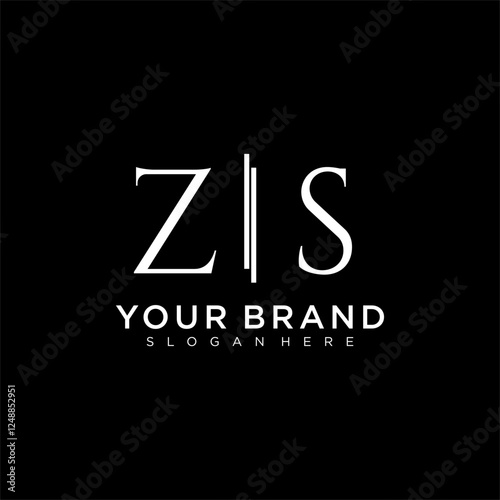 ZS letter monogram logo with bussines style dsign