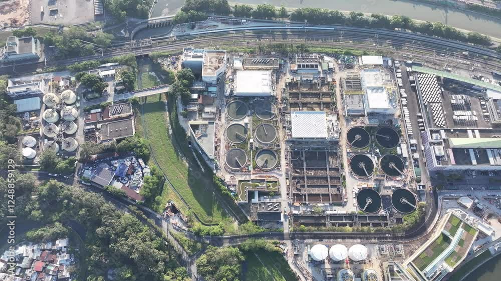 Discover the Shek Wu Hui Sewage Treatment Works in Sheung Shui Hong Kong, where sewage from Fanling is treated and disinfected, enhancing water quality before discharge into local rivers