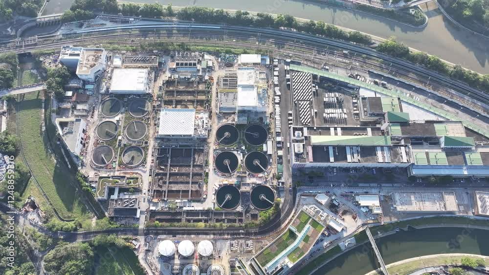 Discover the Shek Wu Hui Sewage Treatment Works in Sheung Shui Hong Kong, where sewage from Fanling is treated and disinfected, enhancing water quality before discharge into local rivers