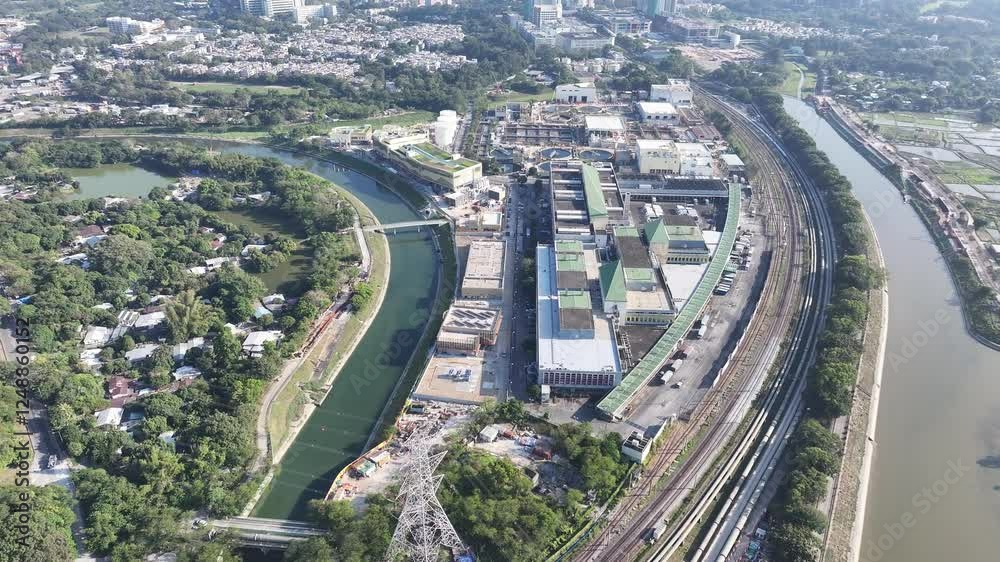 Discover the Shek Wu Hui Sewage Treatment Works in Sheung Shui Hong Kong, where sewage from Fanling is treated and disinfected, enhancing water quality before discharge into local rivers