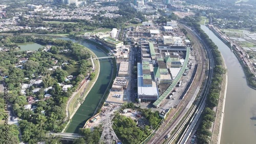 Discover the Shek Wu Hui Sewage Treatment Works in Sheung Shui Hong Kong, where sewage from Fanling is treated and disinfected, enhancing water quality before discharge into local rivers photo