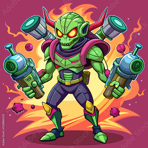 Alien Bounty Hunter Illustration