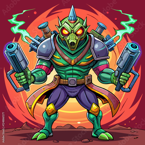 Alien Bounty Hunter Illustration