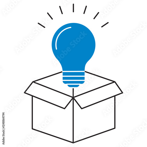 Box Solution Illustration icon, vector