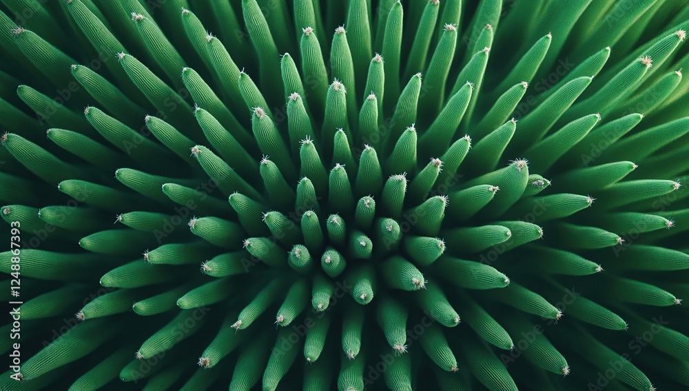 Fototapeta premium Exploring the Intricate Details of Vibrant Green Plant Structures: A Close-Up Macro View Revealing Nature's Complexity and Beauty.