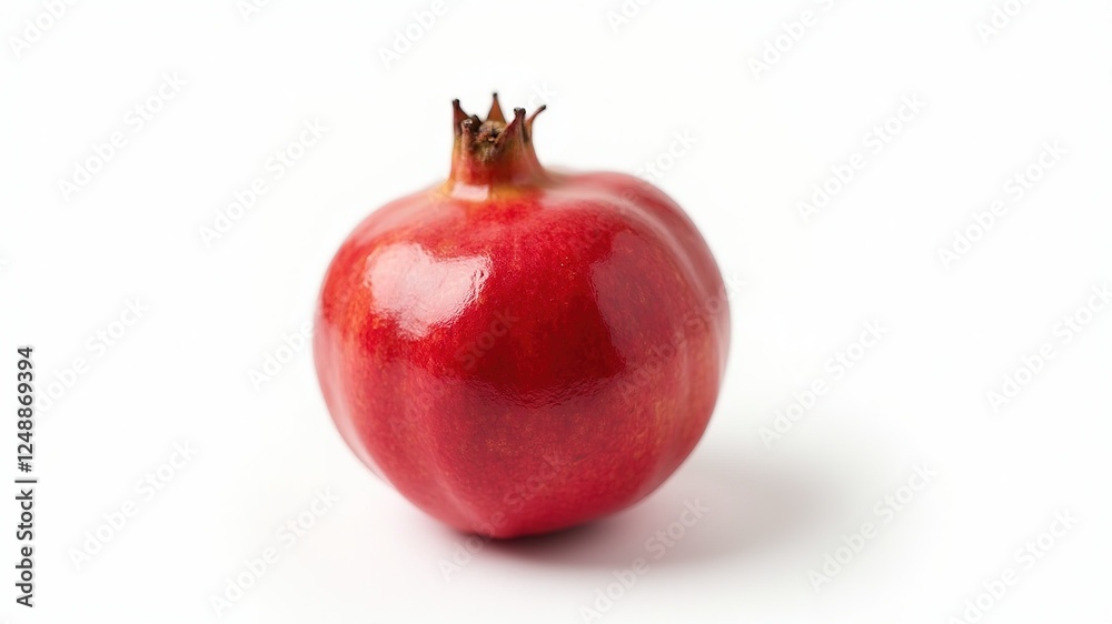 Pomegranate on White - Fresh, Juicy, Photorealistic Pomegranate on White - Fresh, Juicy, Photorealistic