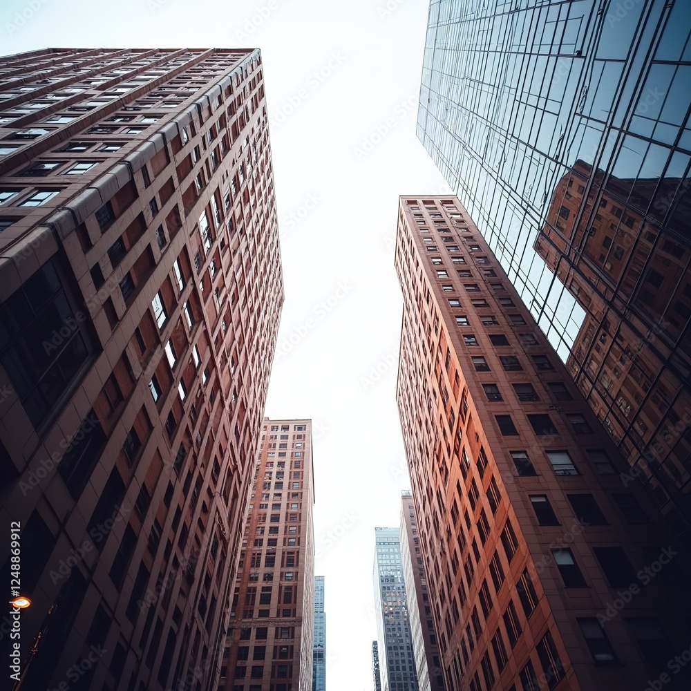 Obraz premium New York City Abstract Architecture - Dynamic Skyscrapers