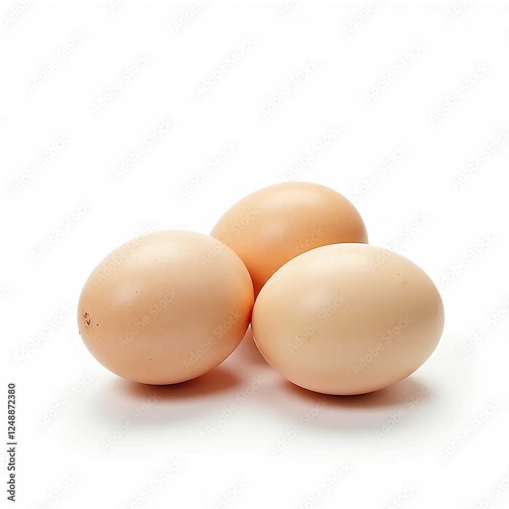 Fresh Raw Chicken Eggs Isolated - High Definition Fresh Raw Chicken Eggs Isolated - High Definition