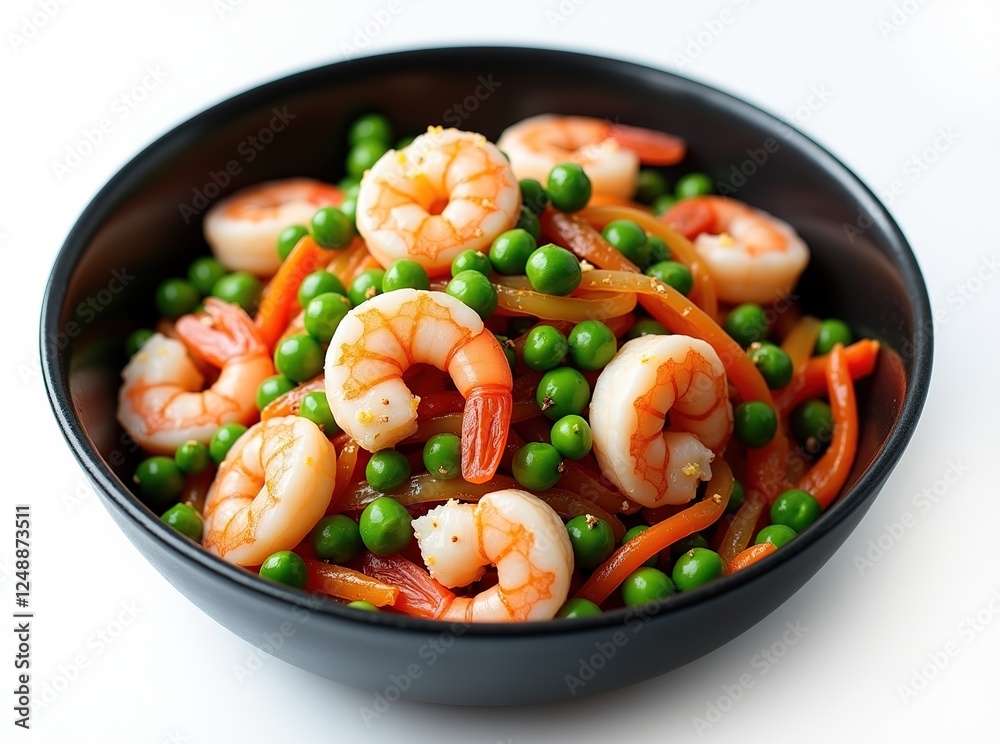 Delicious Shrimp & Pea Bowl - Appetizing Dish