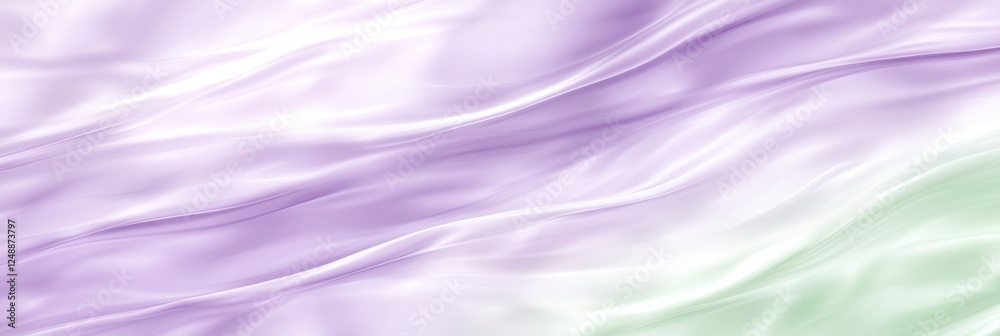 Naklejka premium Gentle Pastels Green Purple Background, Abstract Art Design, Gradient Smooth Shape Texture