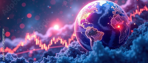 Crystal Earth Stock Market Graph - Global Economy