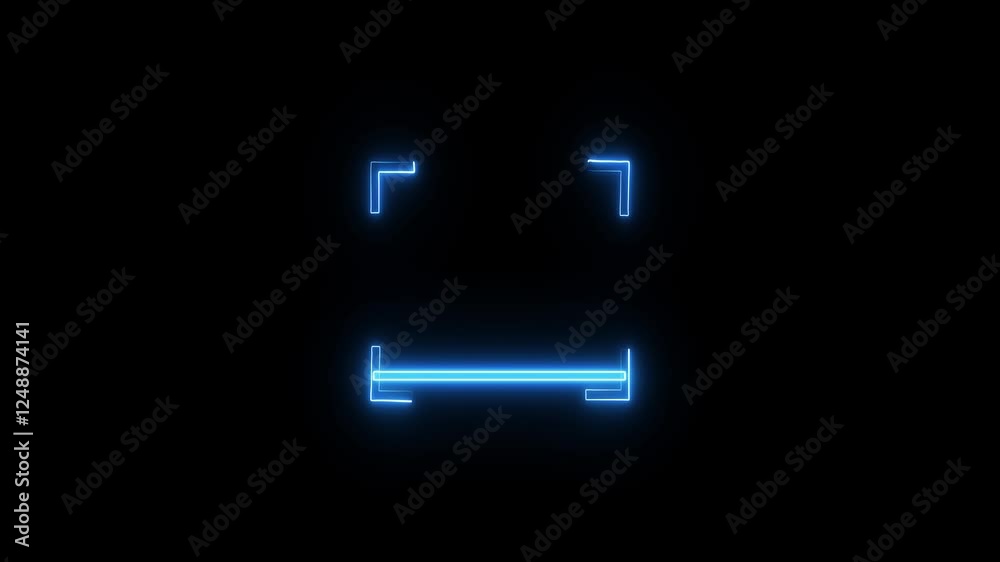 Scanning concept. Scanning the QR code icon animation,