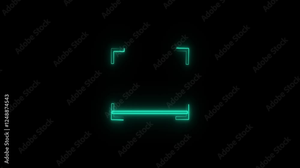 Scanning concept. Scanning the QR code icon animation, Scanning concept. Scanning the QR code icon animation,