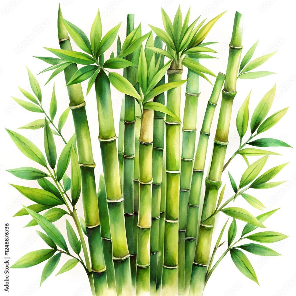 Obraz premium bamboo isolated on white background