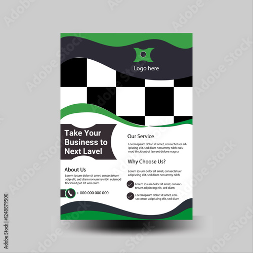 Corporate Business Flyer , Graphic design 
layout With Triangle, Graphic and Space For 
photo Background, Cover modern
layout, Annul , Flyer in A4 With Flyer
