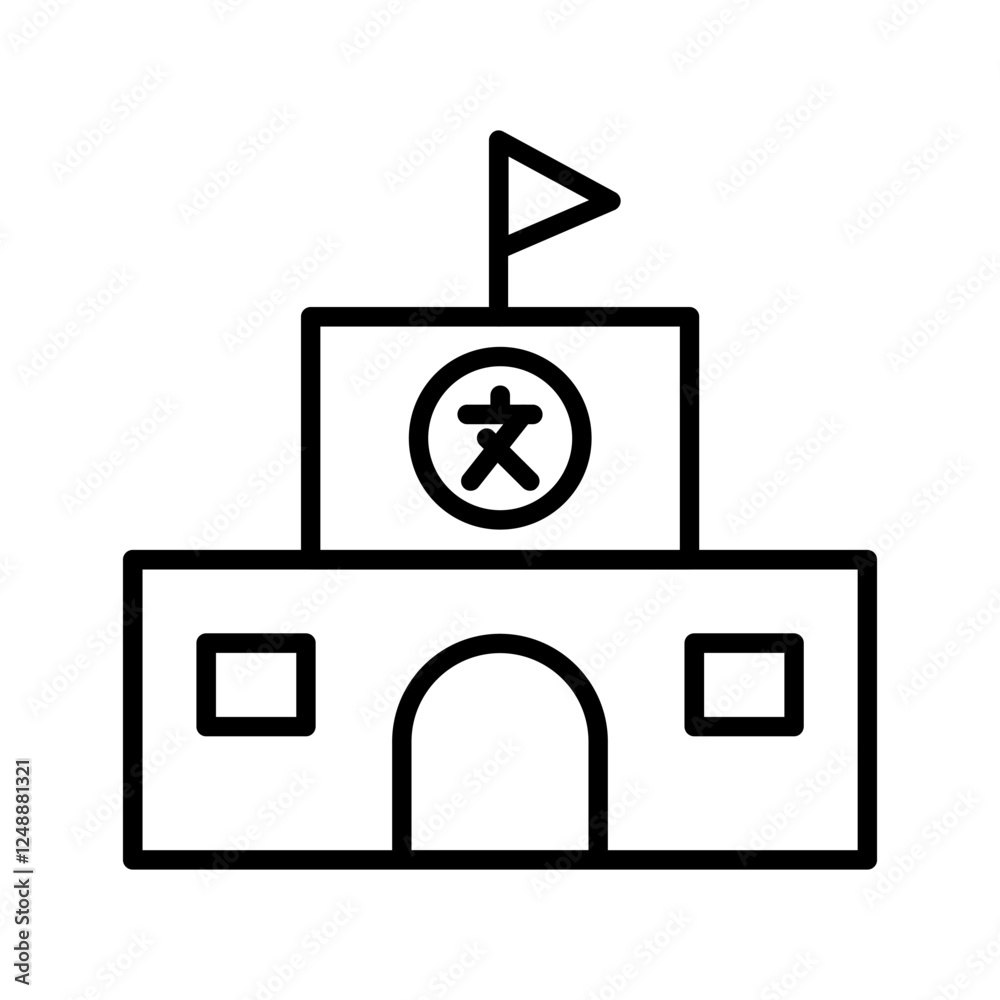 Fototapeta premium Language School Vector Icon