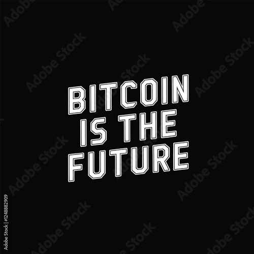 Bitcoin is the Future – Futuristic Tech-Inspired T-Shirt Design with Neon Blue and Green Circuit Patterns on Dark Background