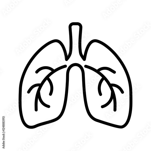 Lungs Vector Icon