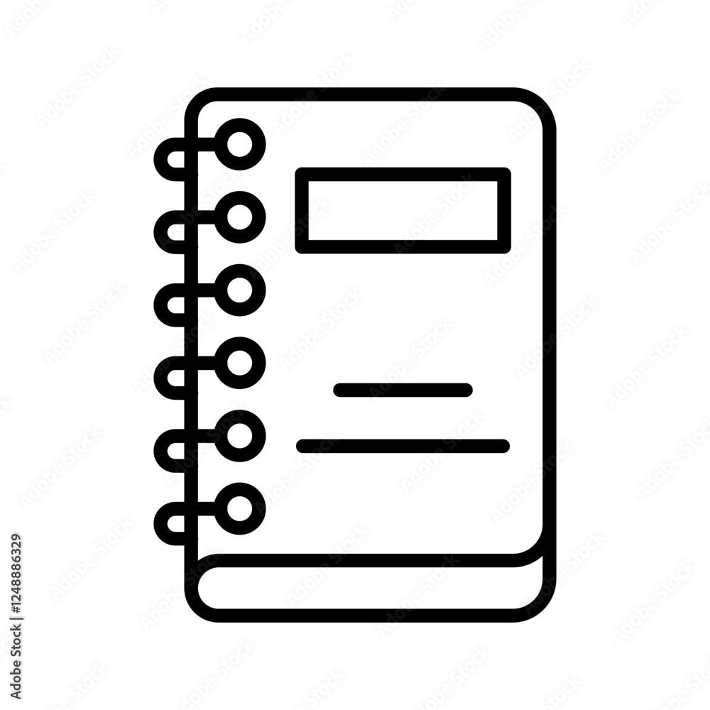 Notebook Vector Icon Notebook Vector Icon