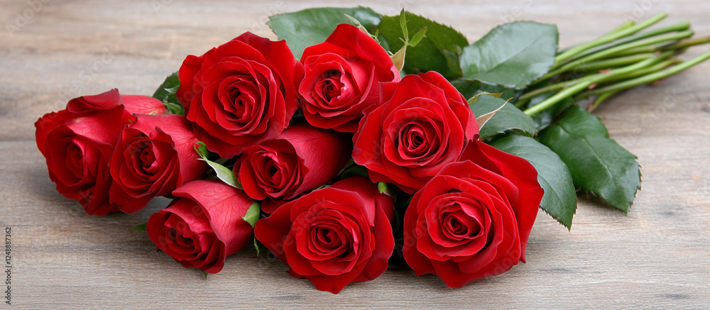 Romantic Red Rose Bouquet Close-Up - Ideal for Valentine's Day Gifts and Wedding Invitations Romantic Red Rose Bouquet Close-Up - Ideal for Valentine's Day Gifts and Wedding Invitations