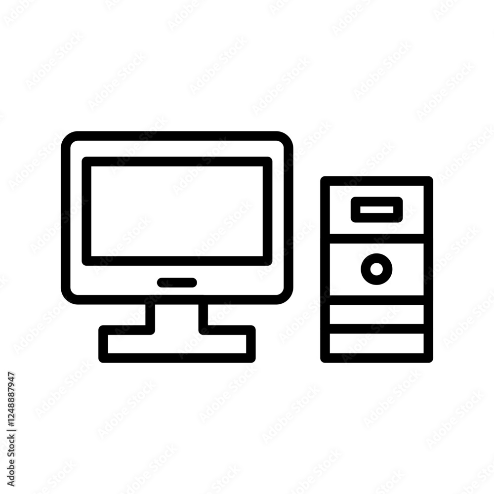 Computer Vector Icon