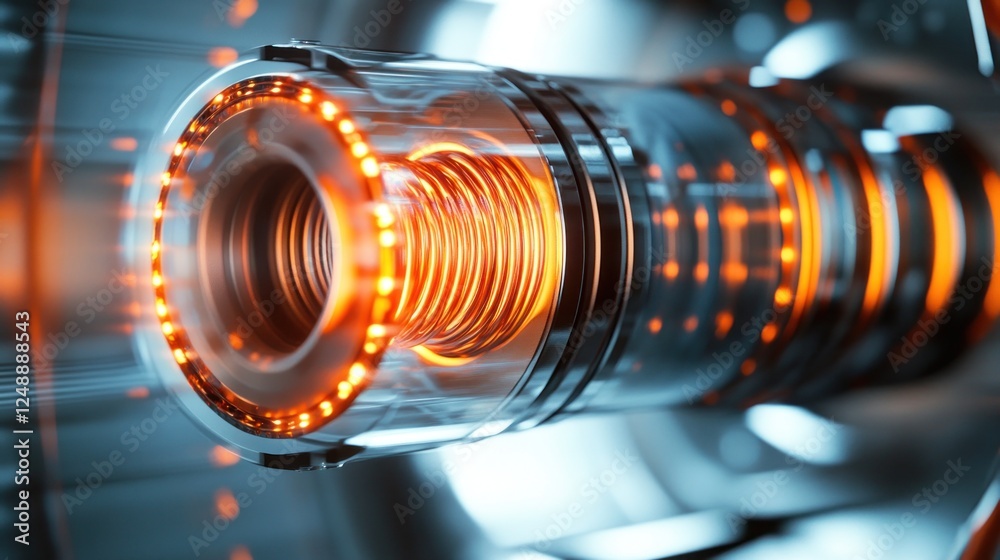 Futuristic Glowing Core, Abstract Visualization of Advanced Engineering Futuristic Glowing Core, Abstract Visualization of Advanced Engineering