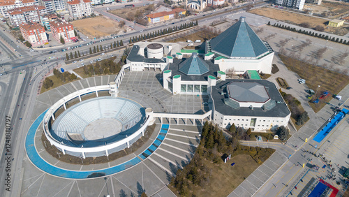 Konya, Turkey - February 01, 2025: Konya Mevlana Cultural Center photo