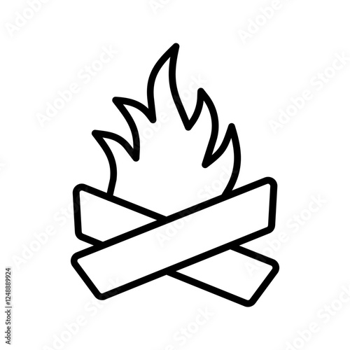 Roaring Fire Vector Icon